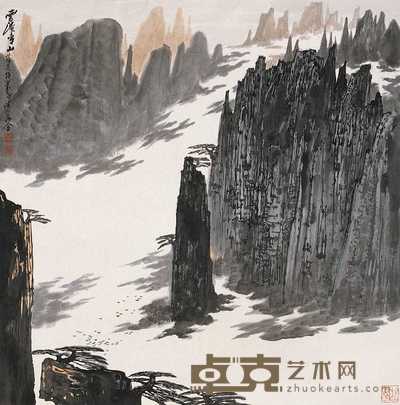 薛亮 云漫青山 镜心 69×69cm